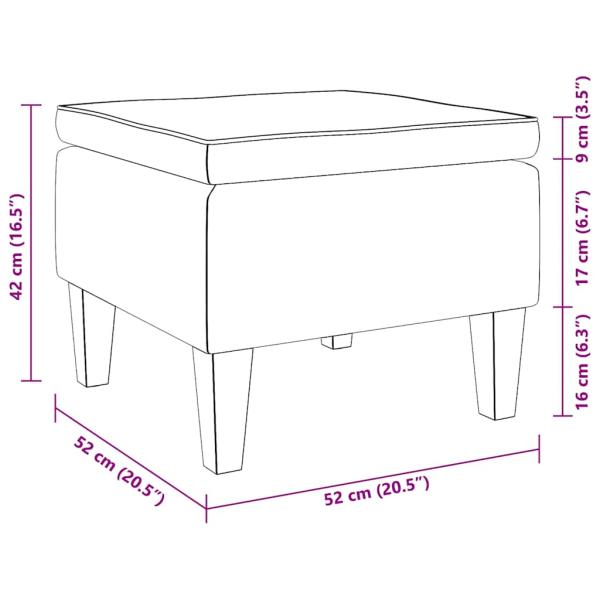Hocker mit Holzbeinen Dunkelgrün Stoff