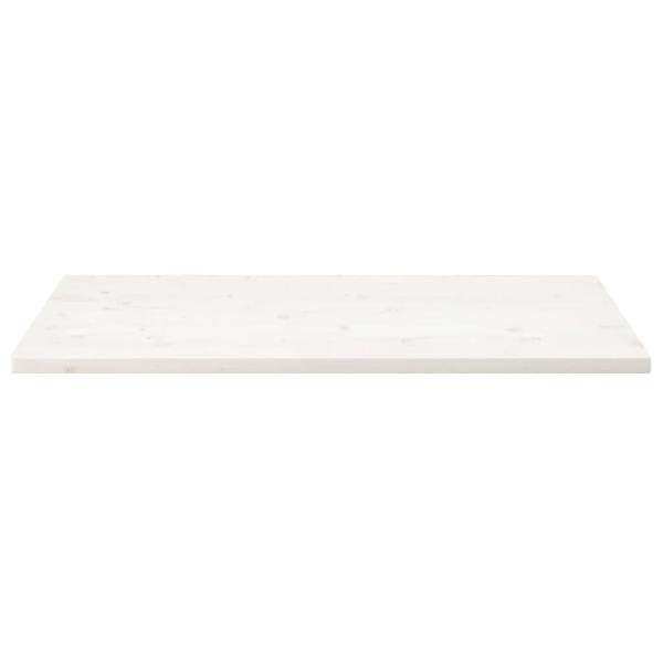 Tischplatte Weiß 110x55x2,5 cm Massivholz Kiefer Rechteckig