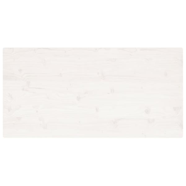 Tischplatte Weiß 110x55x2,5 cm Massivholz Kiefer Rechteckig