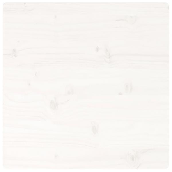 Tischplatte Weiß 50x50x2,5 cm Massivholz Kiefer Quadratisch
