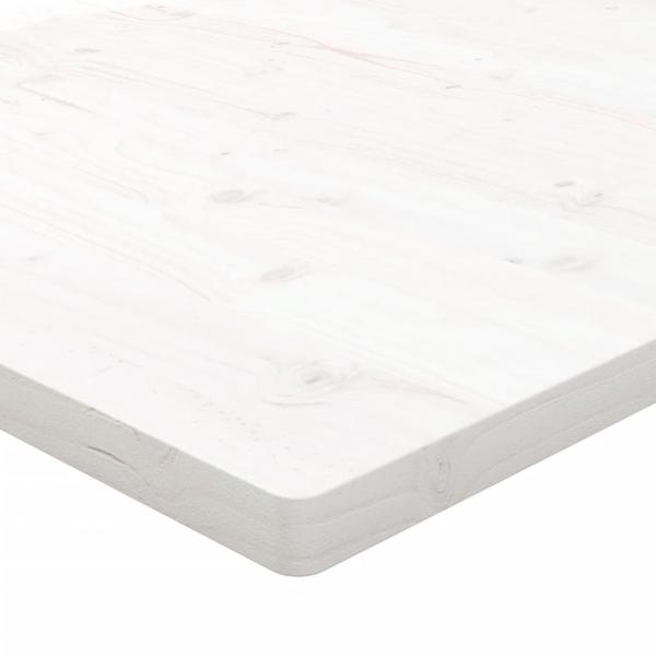 Tischplatte Weiß 50x50x2,5 cm Massivholz Kiefer Quadratisch