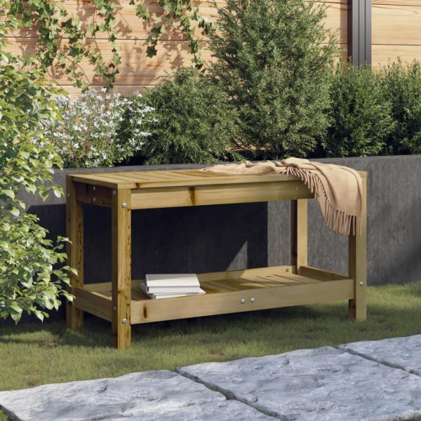 ARDEBO.de - Gartenbank 82,5x35x45 cm Imprägniertes Kiefernholz