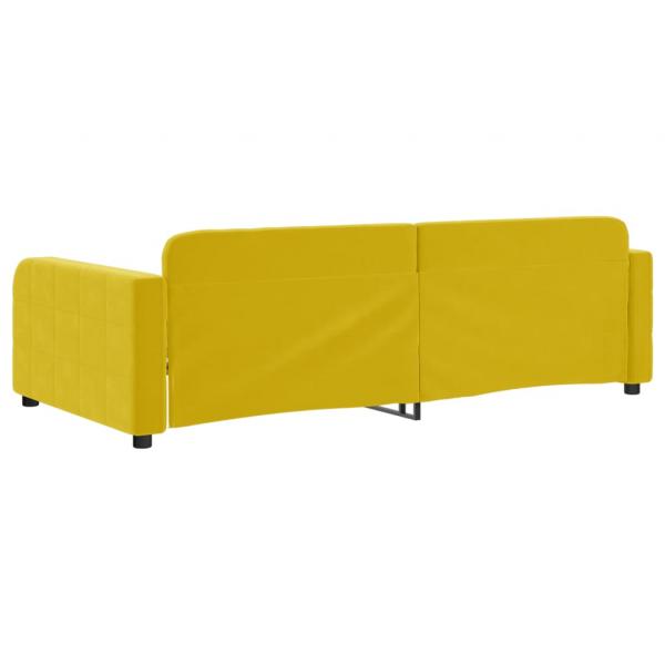 Tagesbett Gelb 90x200 cm Samt