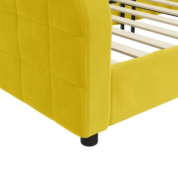 Tagesbett Gelb 90x200 cm Samt
