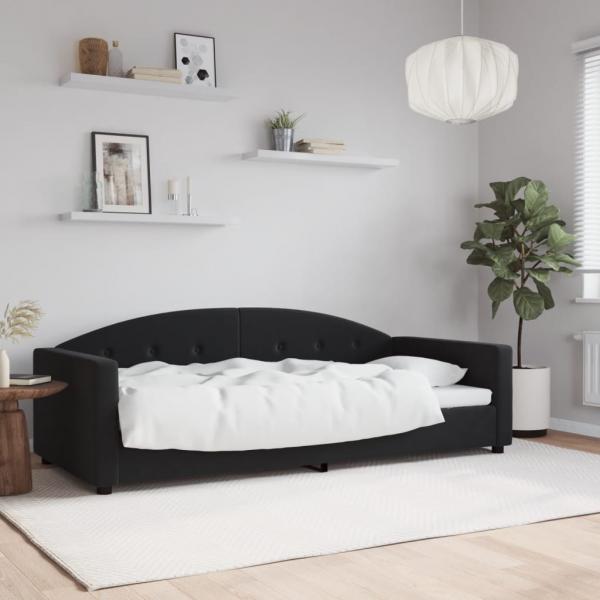 ARDEBO.de - Tagesbett Schwarz 90x190 cm Samt