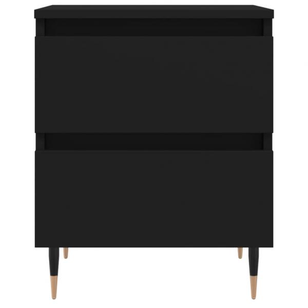 Nachttische 2 Stk. Schwarz 40x35x50 cm Holzwerkstoff