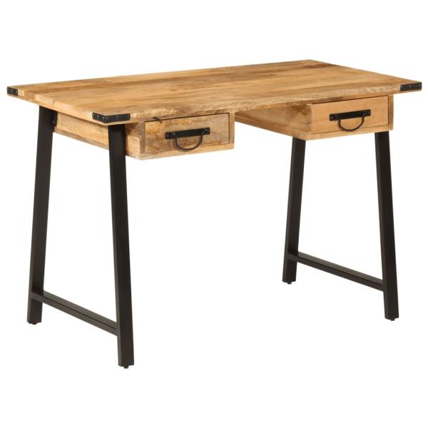 ARDEBO.de - Schreibtisch mit Schubladen 105x55x70 cm Massivholz Mango Eisen
