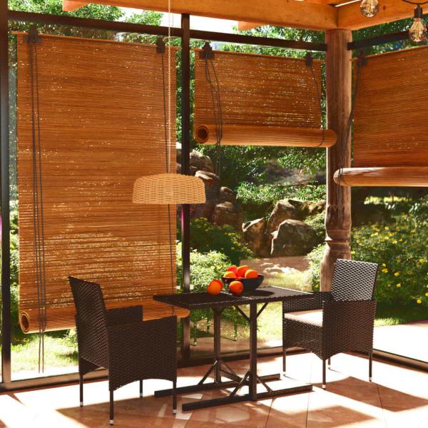 ARDEBO.de - 3-tlg. Garten-Essgruppe Poly Rattan und Hartglas Schwarz