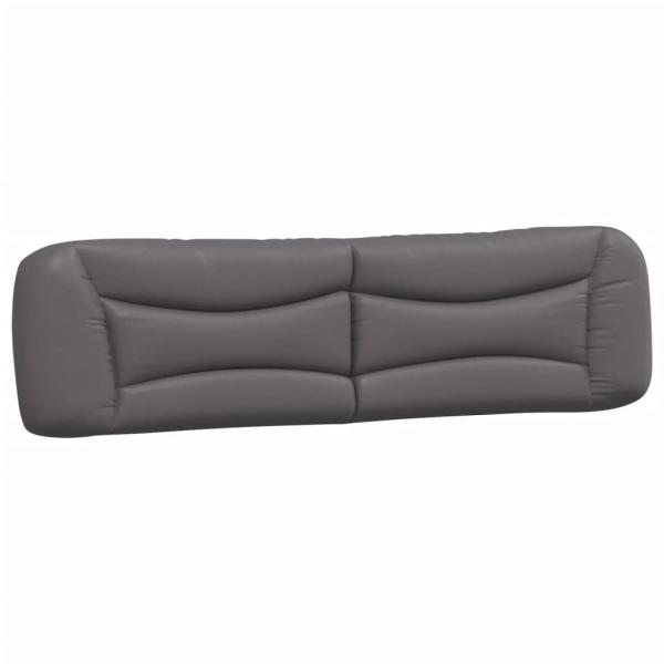 Bett mit Matratze Grau 200x200 cm Kunstleder