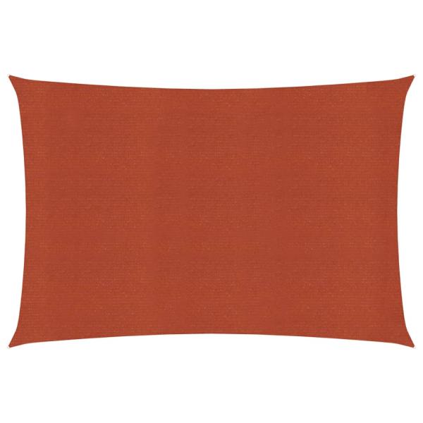 ARDEBO.de - Sonnensegel 160 g/m² Terrakottarot 3x4 m HDPE