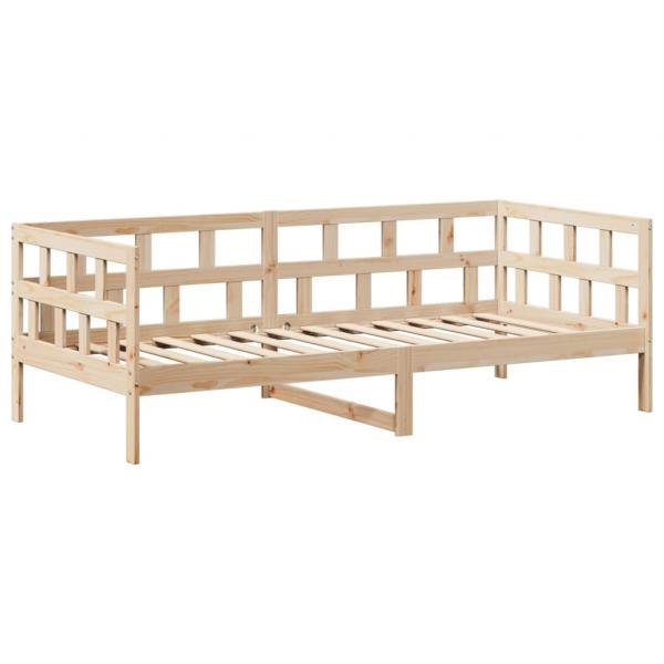 Tagesbett Set mit Dach 90x190 cm Massivholz Kiefer