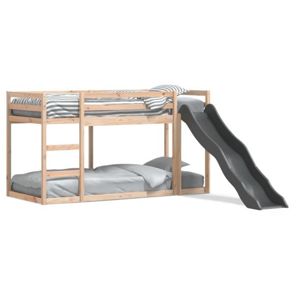 ARDEBO.de - Etagenbett mit Rutsche und Leiter 90x200 cm Massivholz Kiefer