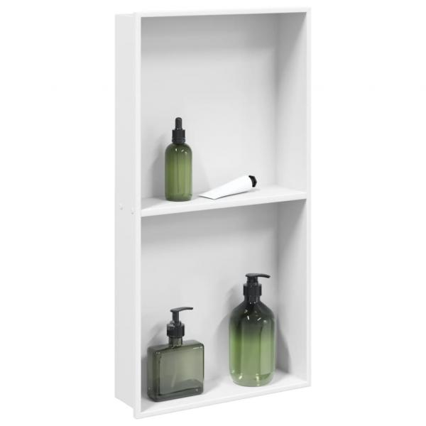 ARDEBO.de - Duschnische Mattweiß 32x62x9 cm Edelstahl