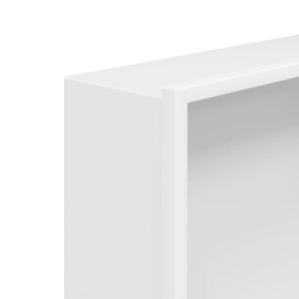 Duschnische Mattweiß 32x62x9 cm Edelstahl