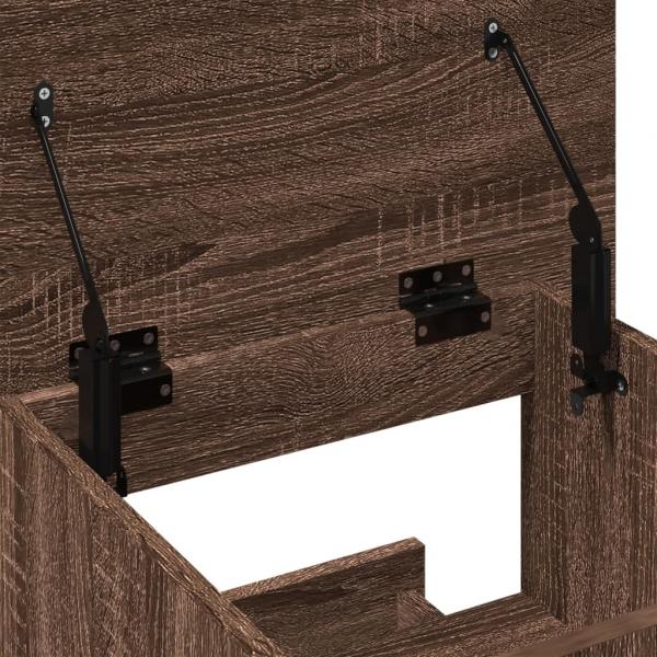 Rednerpult mit Rollen & Schublade Braun Eiche-Optik 55x55x107cm