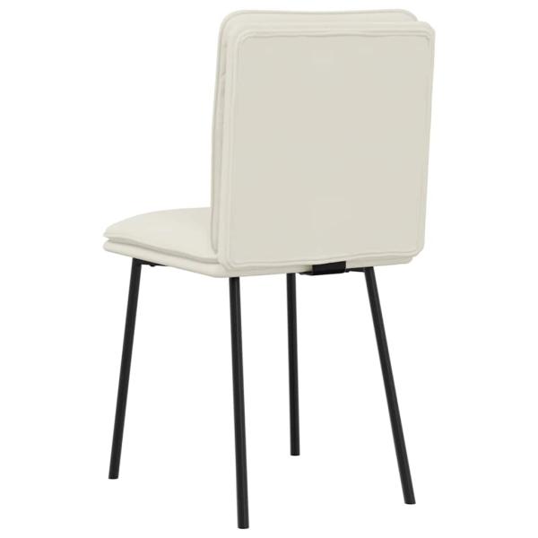 Esszimmerstühle 4 Stk. Creme Samt
