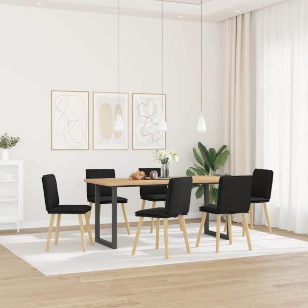 ARDEBO.de - Esszimmerstühle 6 Stk. Schwarz Stoff