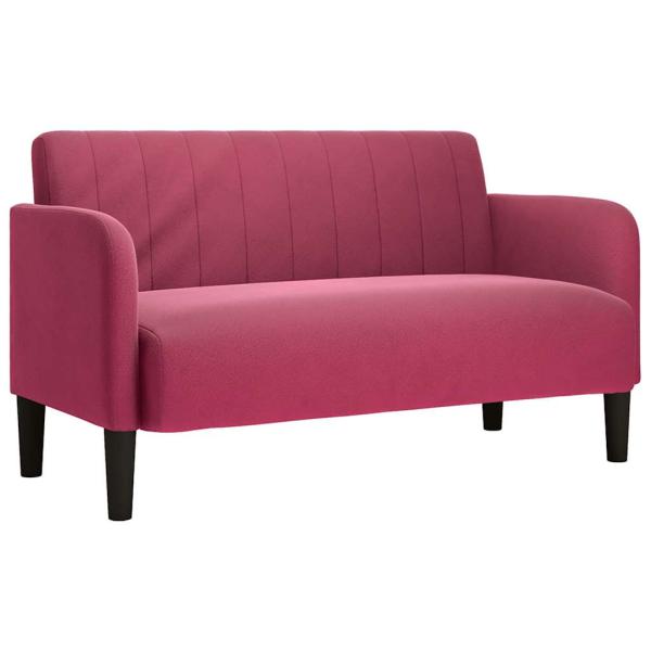 Zweisitzer-Sofa Weinrot 109 cm Samt