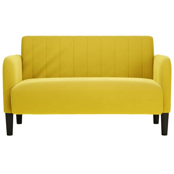 Zweisitzer-Sofa Gelb 109 cm Samt