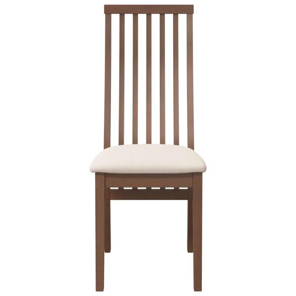Esszimmerstühle mit Kissen 2 Stk. Braun Massivholz Gummibaum