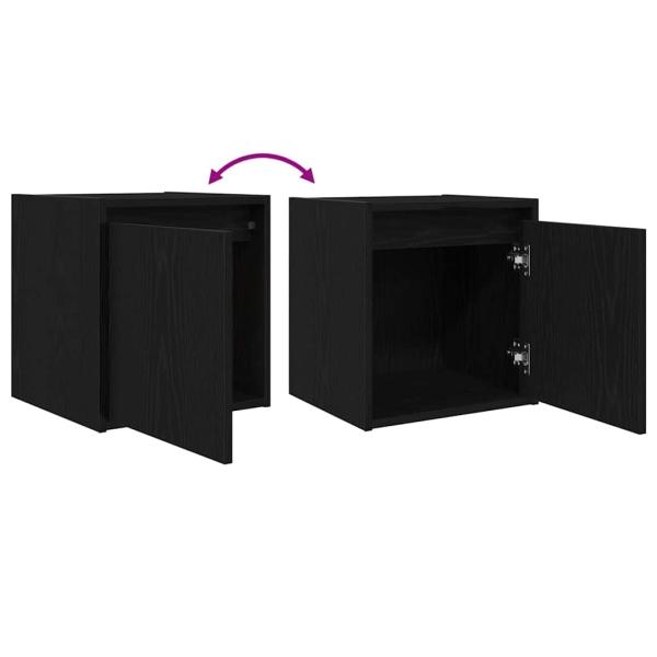 Wand-Nachttische 2 Stk. Schwarz 38x34x40 cm