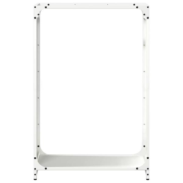 Brennholzregal Weiß 60x28x90 cm Kaltgewalzter Stahl