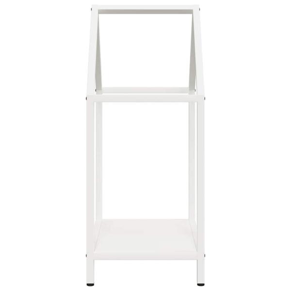 Brennholzregal Weiß 40x25x60 cm Kaltgewalzter Stahl