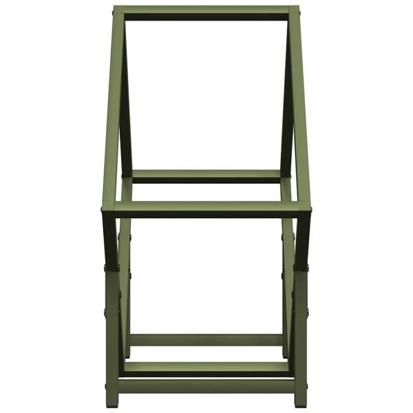 Brennholzregal Olivgrün 50x25x50 cm Kaltgewalzter Stahl