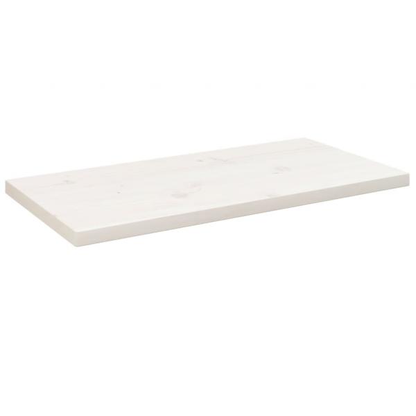 ARDEBO.de - Tischplatte Weiß 80x40x2,5 cm Massivholz Kiefer Rechteckig
