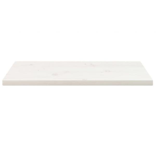 Tischplatte Weiß 80x40x2,5 cm Massivholz Kiefer Rechteckig