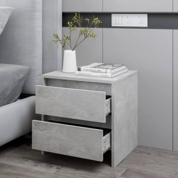 Nachttisch Betongrau 45x34,5x44,5 cm Holzwerkstoff