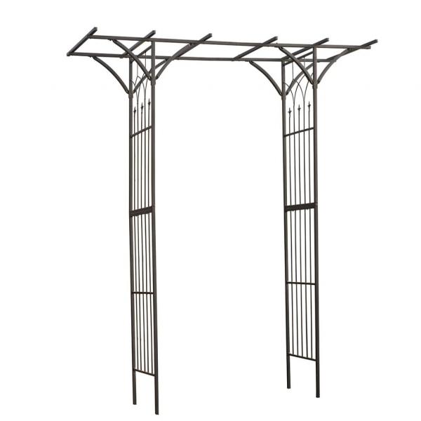 ARDEBO.de - Nature Gartenbogen Metall 114x66x232 cm Schwarz