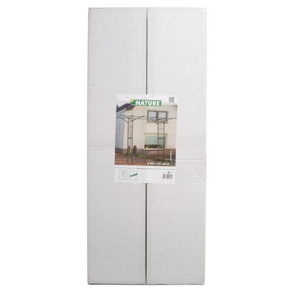 Nature Gartenbogen Metall 114x66x232 cm Schwarz
