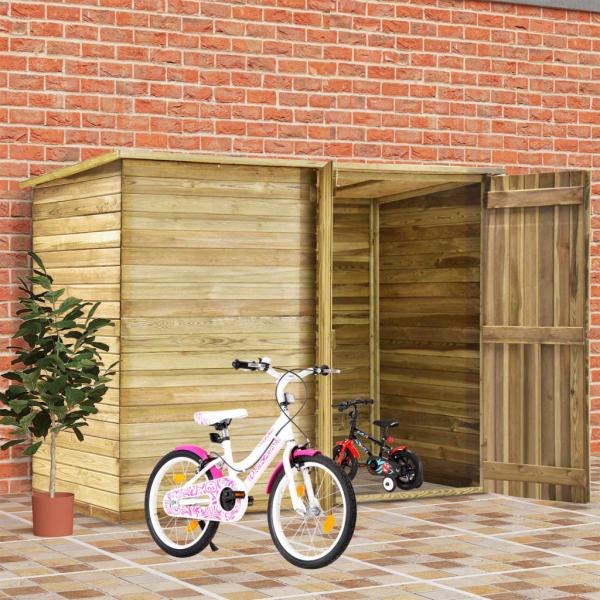 ARDEBO.de - Fahrradgarage 232x110x170 cm Kiefernholz Imprägniert