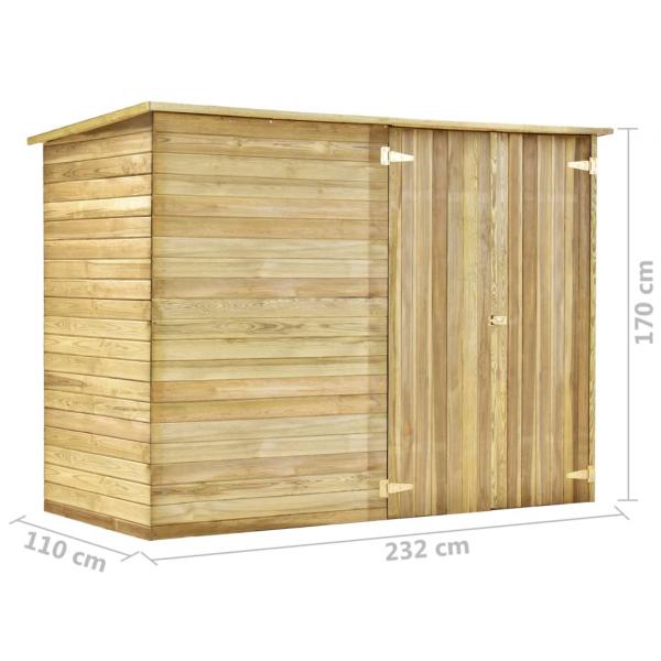 Fahrradgarage 232x110x170 cm Kiefernholz Imprägniert