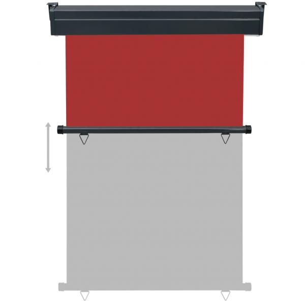 Balkon-Seitenmarkise 125x250 cm Rot