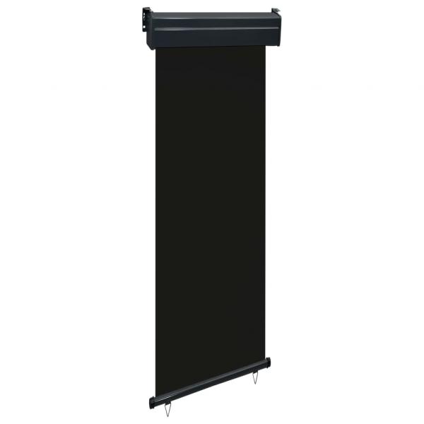 ARDEBO.de - Balkon-Seitenmarkise 65x250 cm Schwarz