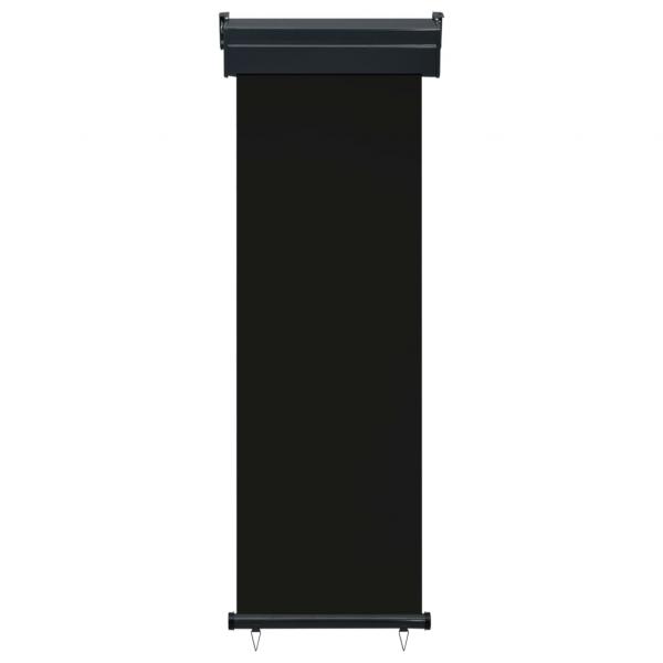 Balkon-Seitenmarkise 65x250 cm Schwarz