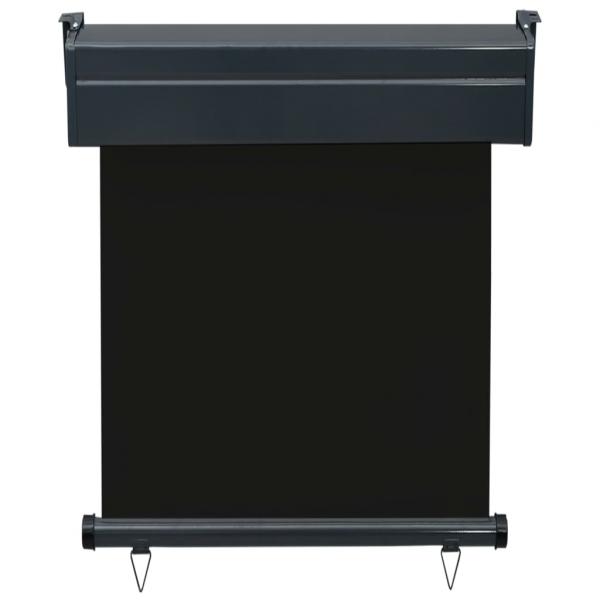 Balkon-Seitenmarkise 65x250 cm Schwarz