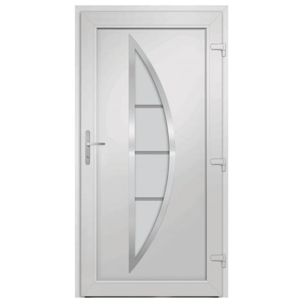 Haustür Weiß 108x208 cm PVC