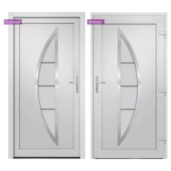 Haustür Weiß 108x208 cm PVC