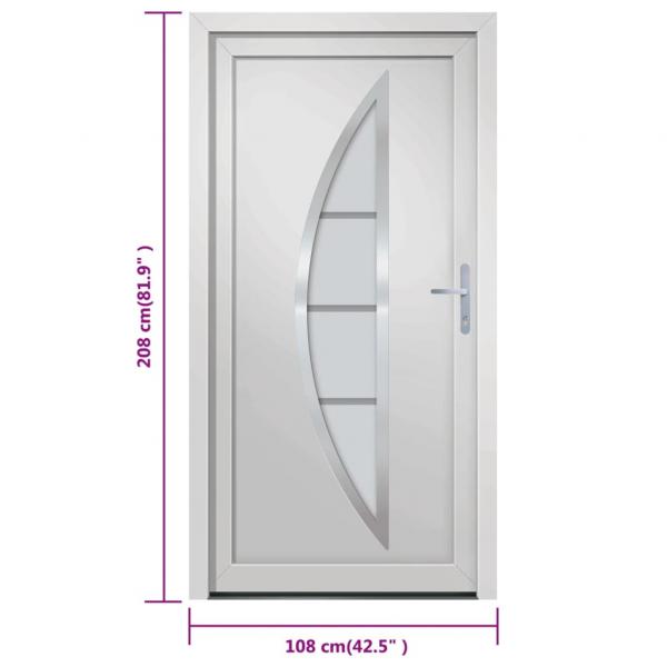 Haustür Weiß 108x208 cm PVC