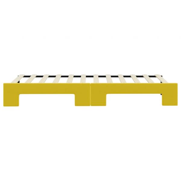 Tagesbett Ausziehbar Gelb 80x200 cm Samt