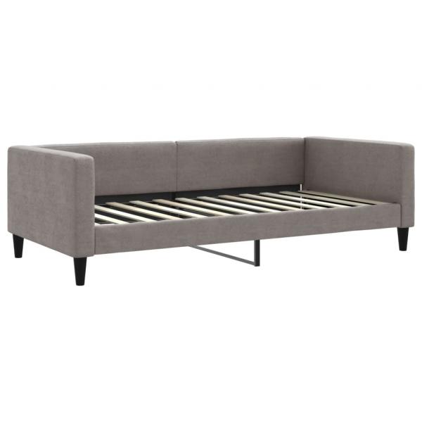 Tagesbett Taupe 100x200 cm Stoff