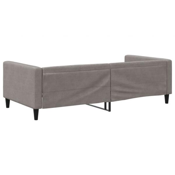 Tagesbett Taupe 100x200 cm Stoff