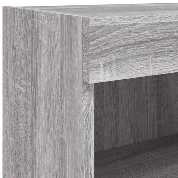 TV-Schrank mit LED-Leuchten Grau Sonoma 80x30x30 cm