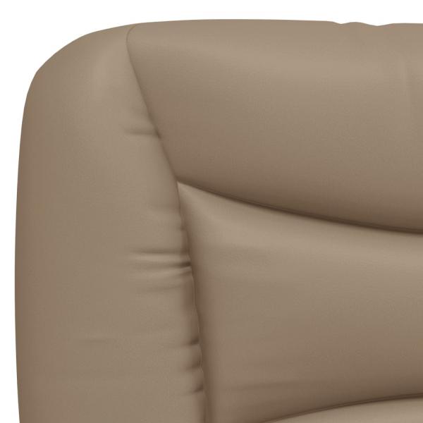 Bettgestell mit Kopfteil Cappuccino-Braun 180x200 cm Kunstleder