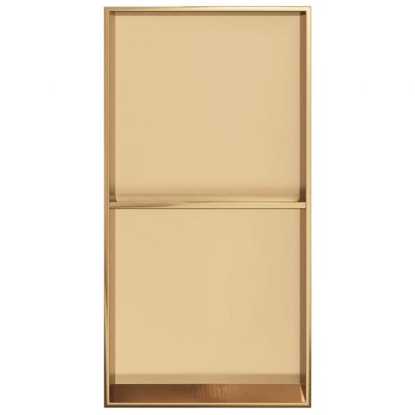 Duschnische Golden Gebürstet 32x62x9 cm Edelstahl