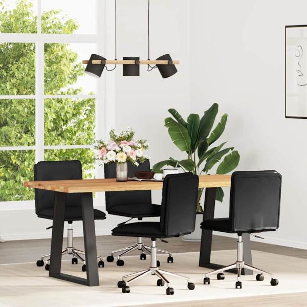 ARDEBO.de - Esszimmerstühle 4 Stk. Schwarz Kunstleder