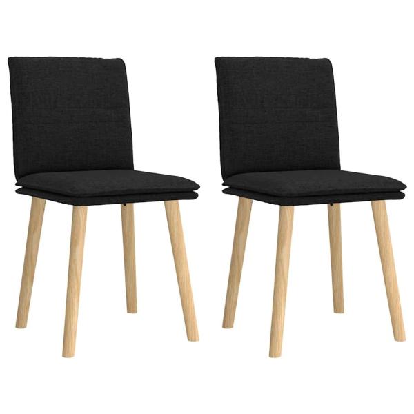 ARDEBO.de - Esszimmerstühle 2 Stk. Schwarz Stoff